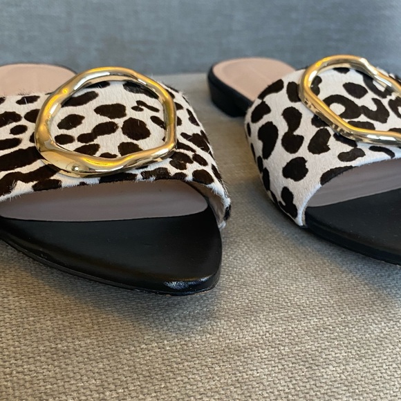 Something Navy Cassie Genuine Calf Hair Slide Sandal EUC - Picture 11 of 14